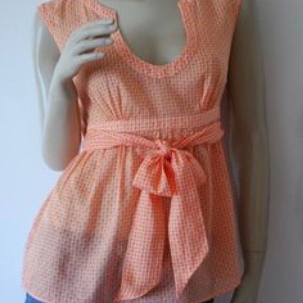 ⭐️J CREW Pink Orange Pineapple Print Caterina Top